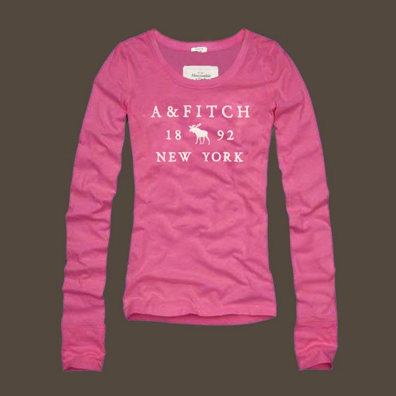 Abercrombie Fitch Mujeres De Cuello Redondo Largo Remera AF8150